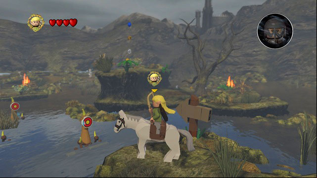Continue through the ruins of Osgiliath and move onwards until you reach the Dead Marshes - Middle-Earth: Road to the Black Gate - Walkthrough - Act III - LEGO The Lord of the Rings - Game Guide and Walkthrough