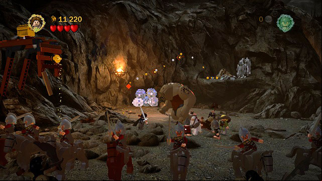 Once again head to the left of the gate along the trail of studs - The Black Gate - Walkthrough - Act III - LEGO The Lord of the Rings - Game Guide and Walkthrough