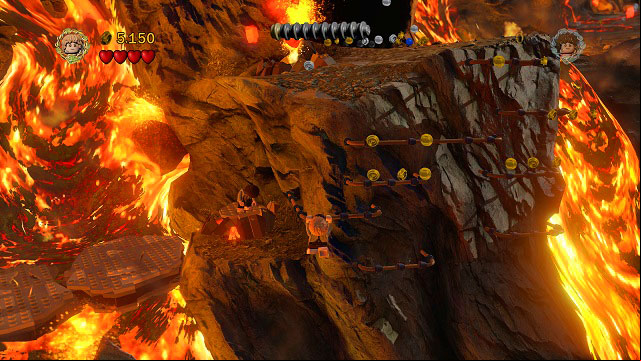 As Frodo cannot jump, you will have to clear your path with Sam - Mount Doom - Walkthrough - Act III - LEGO The Lord of the Rings - Game Guide and Walkthrough