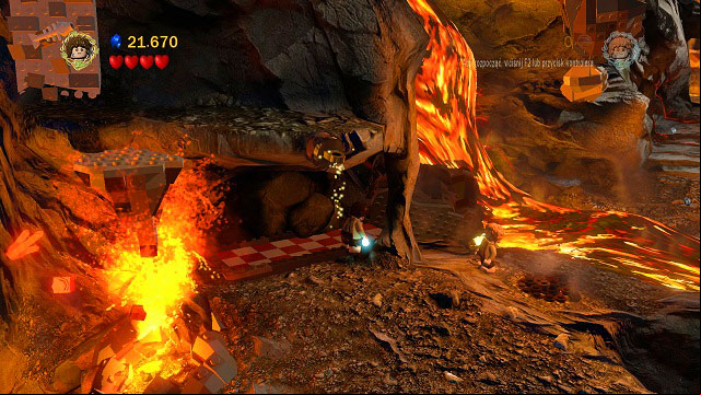Take out the Phial of Galadriel and light the nearby cave - Mount Doom - Walkthrough - Act III - LEGO The Lord of the Rings - Game Guide and Walkthrough