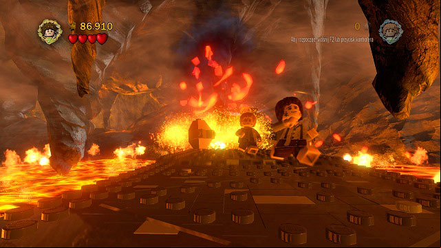 Now you have to escape from the volcano eruption and watch the ending cutscene - Mount Doom - Walkthrough - Act III - LEGO The Lord of the Rings - Game Guide and Walkthrough