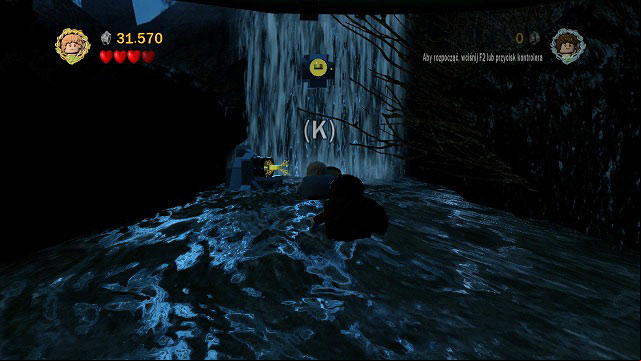 After burning down the bridge, head up along the river (you will need to destroy the rest of it) - The Black Rider - Collectibles - LEGO The Lord of the Rings - Game Guide and Walkthrough