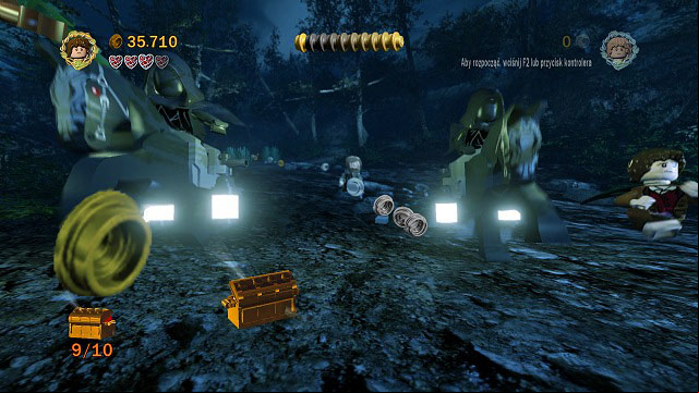 Just keep your character maximally to the right and you will obtain the last Minikit. - The Black Rider - Collectibles - LEGO The Lord of the Rings - Game Guide and Walkthrough