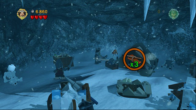 #4 - Directly behind the location in which you obtain Minikit #3 - The of Caradhras - Collectibles - LEGO The Lord of the Rings - Game Guide and Walkthrough