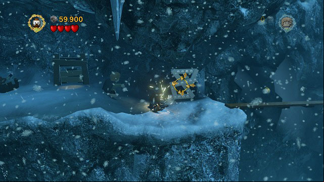 In the area where you get inside a narrow tunnel with Sam to dig up boards for a bridge - The of Caradhras - Collectibles - LEGO The Lord of the Rings - Game Guide and Walkthrough