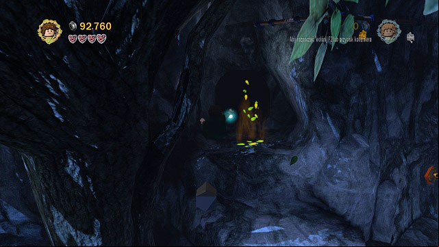 In the left part of the map, around the middle of climbing with Legolas, you will find a dark cave - The of Caradhras - Collectibles - LEGO The Lord of the Rings - Game Guide and Walkthrough