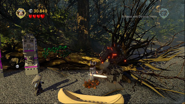 #2 - On the left side of the starting location; you need to use Shagrat to open a age to it - Amon Hen - p. 1 - Collectibles - LEGO The Lord of the Rings - Game Guide and Walkthrough