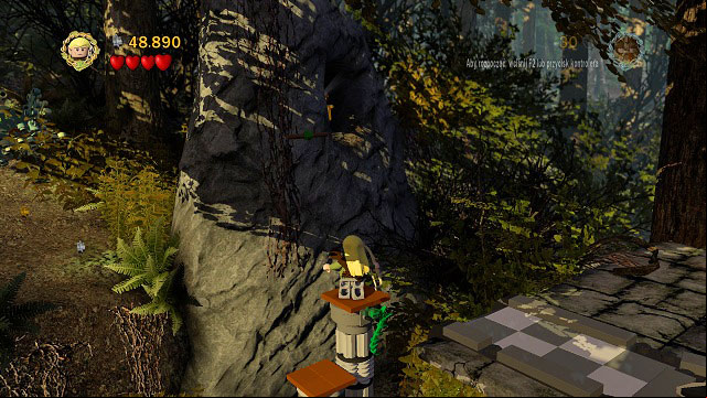 Instead of placing the pillars on the left side, place them on the right and jump onto them with Legolas - Amon Hen - p. 2 - Collectibles - LEGO The Lord of the Rings - Game Guide and Walkthrough