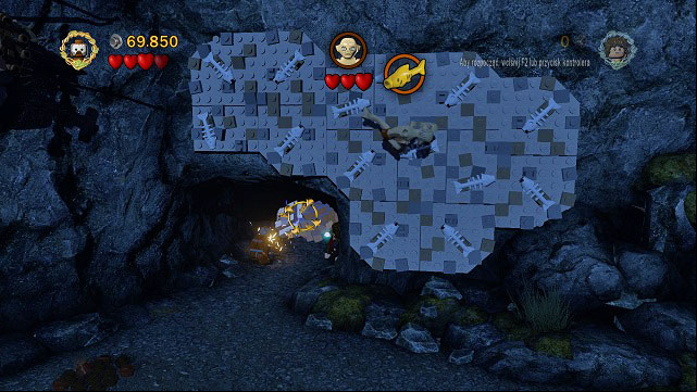 During the fight with Gollum, enter the dark cave below him, change the second character to the Berserker and destroy the mithril bricks - Taming Gollum - Collectibles - LEGO The Lord of the Rings - Game Guide and Walkthrough