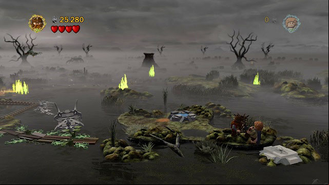 #4 - To the left of the road leading to the fourth wall of fire - The Dead Marshes - Collectibles - LEGO The Lord of the Rings - Game Guide and Walkthrough