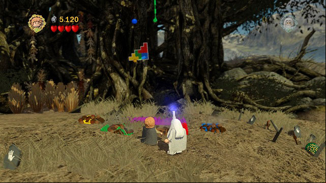 Right beside Minikit #1 - Track Hobbits - Collectibles - LEGO The Lord of the Rings - Game Guide and Walkthrough