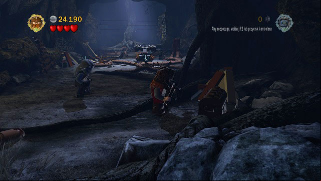 In the same location as Minikit #5; head to the lower right corner of the room and destroy the chest there - Track Hobbits - Collectibles - LEGO The Lord of the Rings - Game Guide and Walkthrough