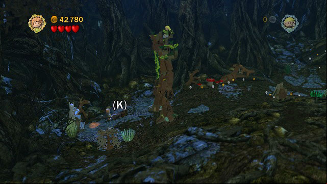 Right beside the savepoint there is some loose ground, digging up which will unveil a picnic basket - Track Hobbits - Collectibles - LEGO The Lord of the Rings - Game Guide and Walkthrough