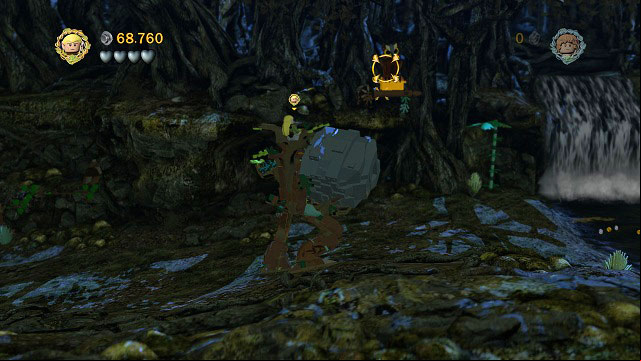 You will need to head back and throw a stone at the owl two more times - Track Hobbits - Collectibles - LEGO The Lord of the Rings - Game Guide and Walkthrough