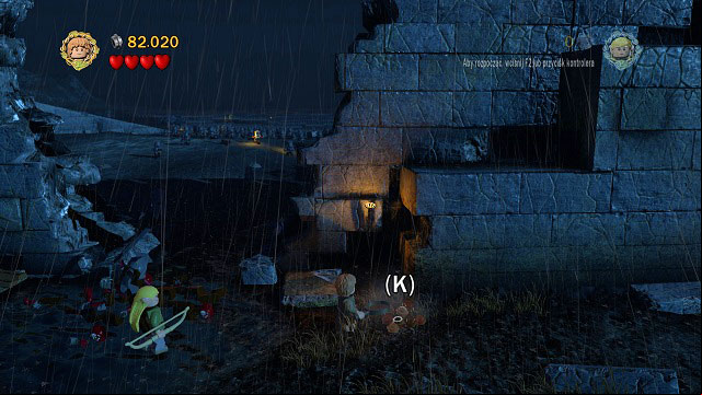 When the wall gets destroyed, to the right of the breach you will find loose ground - Helms Deep - Collectibles - LEGO The Lord of the Rings - Game Guide and Walkthrough