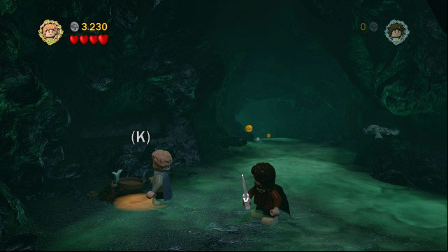 #2 In the location where you come across the LEGO Morgul for the first time; directly above the rock ledge - The Paths of the Dead - Collectibles - LEGO The Lord of the Rings - Game Guide and Walkthrough