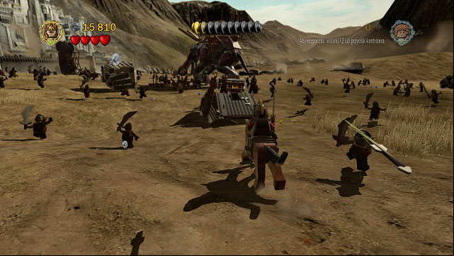 During the charge, when the Mumakil appear, after ing by a group of four of them you should see a ramp in the middle of the road - ride across it to collect the Minikit - Battle of Pelennor Fields - Collectibles - LEGO The Lord of the Rings - Game Guide and Walkthrough