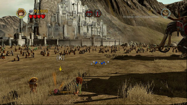 You can collect the treasure together with Minikit #10 - Battle of Pelennor Fields - Collectibles - LEGO The Lord of the Rings - Game Guide and Walkthrough