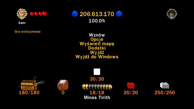 The last thing worth mentioning is how to reach 100% game completion - Finishing the game in 100% - Other - LEGO The Lord of the Rings - Game Guide and Walkthrough