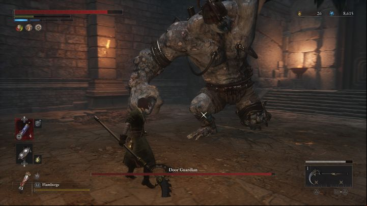 The only weak point of the Door Guardian is his right leg - Lies of P: How to defeat the Door Guardian boss? - Main - Lies of P Guide