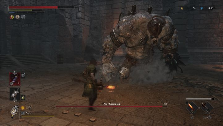 However, be careful not to move too far from him - Lies of P: How to defeat the Door Guardian boss? - Main - Lies of P Guide
