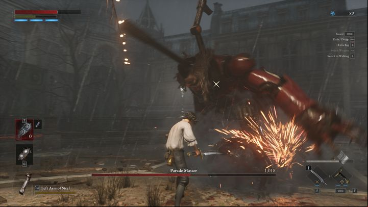 If the boss performs a 360-degree spin, watch out for incoming attacks - most of the time, it will be 3 attacks and they aren't telegraphed well - Lies of P: How to beat Parade Master boss? - Main - Lies of P Guide