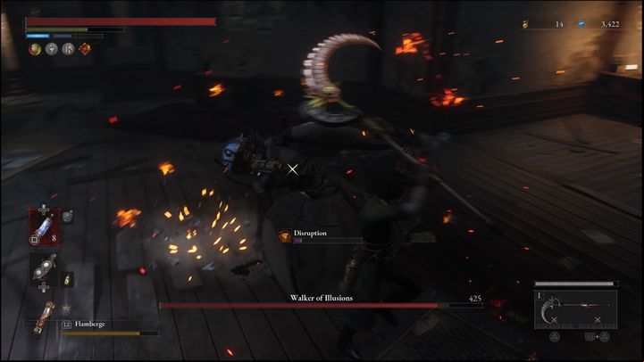 Most of the boss's attacks are performed in very close range - Lies of P: How to defeat the Walker of Illusions boss? - Main - Lies of P Guide