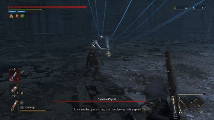 The Nameless Puppet often uses horizontal slashes in combat - Lies of P: How to defeat Nameless Puppet boss? - Sidebars - Lies of P Guide