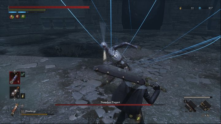 The boss often employs a 4-hit combo - Lies of P: How to defeat Nameless Puppet boss? - Sidebars - Lies of P Guide