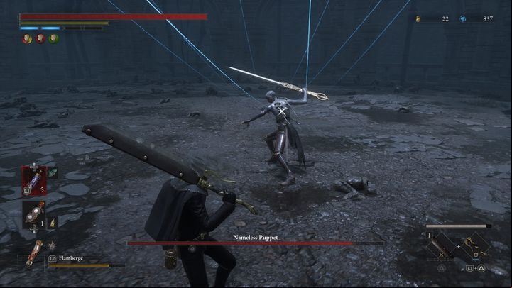 The Nameless Puppet also has a 6-hit combination up his sleeve - Lies of P: How to defeat Nameless Puppet boss? - Sidebars - Lies of P Guide