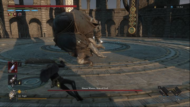 The boss uses his weapon and his hands to attack - Lies of P: How to defeat Simon Manus, Arm of God/Awakened God boss? - Main - Lies of P Guide