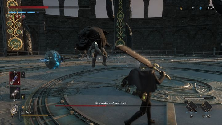 This rarely happens, but once in a while Simon Manus may go berserk and slash everything in front of him relentlessly - Lies of P: How to defeat Simon Manus, Arm of God/Awakened God boss? - Main - Lies of P Guide