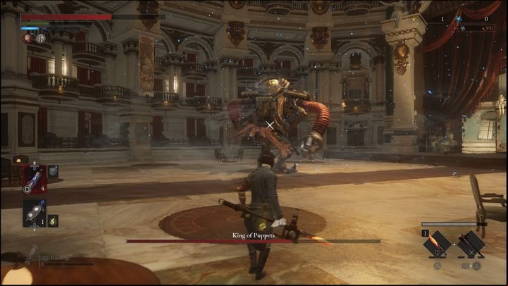 From time to time, the King of Puppets may also dig his hands into the ground and jump to the side to get into a better position - Lies of P: How to defeat the Puppet King / Romeo, the Puppet King boss? - Main - Lies of P Guide