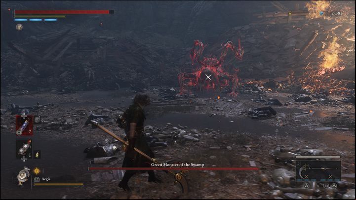 After initiating the battle, the boss can start with two different attacks - Lies of P: How to defeat Green Monster of the Swamp/Puppet-Devouring Green Monster? - Main - Lies of P Guide