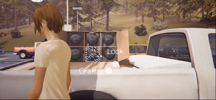 The first graffiti in this episode can be painted on the parking lot in front of the school - Graffiti Life Is Strange: Before the Storm Episode 2 Brave New World - Episode 2 - Brave New World - Life Is Strange: Before the Storm Game Guide