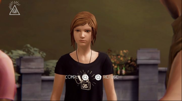 The second important decision is whether you agree to empty your pockets - Important choices in Life Is Strange: Before the Storm Episode 2 Brave New World - Episode 2 - Brave New World - Life Is Strange: Before the Storm Game Guide