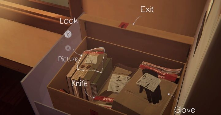 In the drawers near the door you can find items that belonged to criminals - Chapter 4 | Episode 3 - Hell is Empty - Episode 3 - Hell is Empty - Life Is Strange: Before the Storm Game Guide