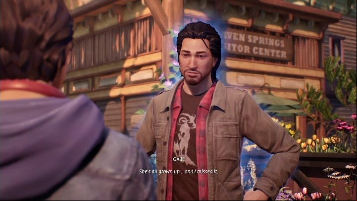 When you talk to Gabe, you'll see your secret powers - Life is Strange True Colors: Meeting your brother and visiting the city - walkthrough - Episode 1 Side A - Life is Strange True Colors Guide