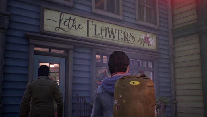 The first shop you visit is a florist's - Life is Strange True Colors: Meeting your brother and visiting the city - walkthrough - Episode 1 Side A - Life is Strange True Colors Guide
