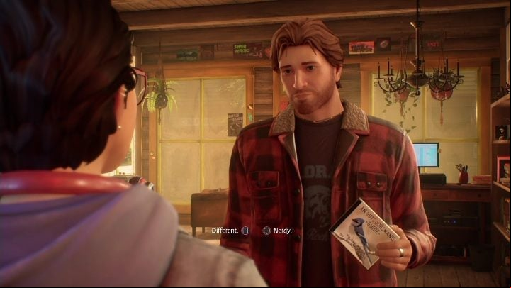 Your attention will be drawn to the record Ryan holds in his hand - Life is Strange True Colors: Vinyl shop - walkthrough - Episode 1 Side A - Life is Strange True Colors Guide