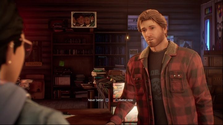 When Steph leaves, Ryan will ask you how you feel - Life is Strange True Colors: Vinyl shop - walkthrough - Episode 1 Side A - Life is Strange True Colors Guide