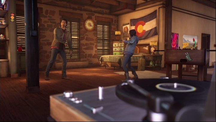 You can get carried away and dance with your brother, just like in old times - Life is Strange True Colors: First visit to the apartment - Episode 1 Side A - Life is Strange True Colors Guide