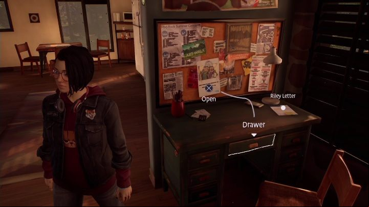 As you go further, you'll come across a desk - Life is Strange True Colors: Visiting the apartment - walkthrough - Episode 1 Side A - Life is Strange True Colors Guide