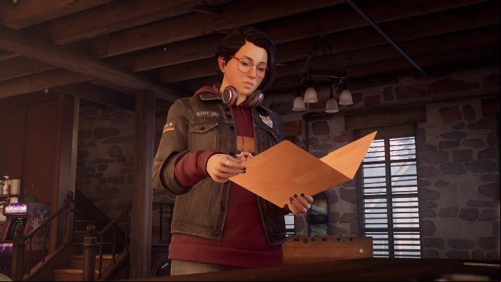 In the drawer, there is information about Alex and her life - Life is Strange True Colors: Visiting the apartment - walkthrough - Episode 1 Side A - Life is Strange True Colors Guide