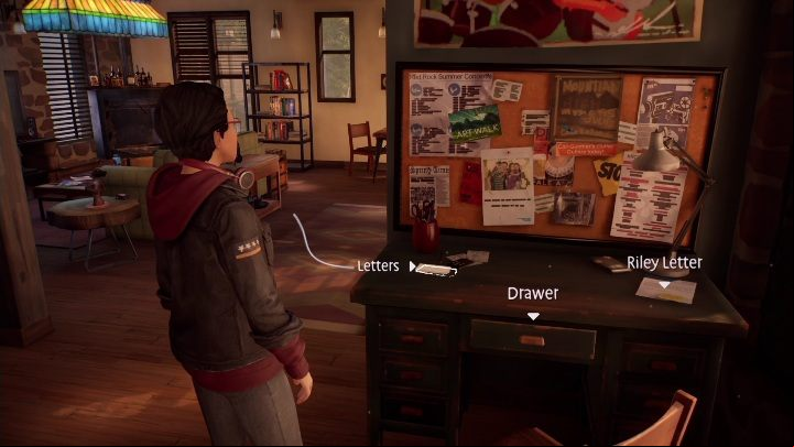 The next thing will be letters from friends which Alex's gonna put on the desk - Life is Strange True Colors: Visiting the apartment - walkthrough - Episode 1 Side A - Life is Strange True Colors Guide