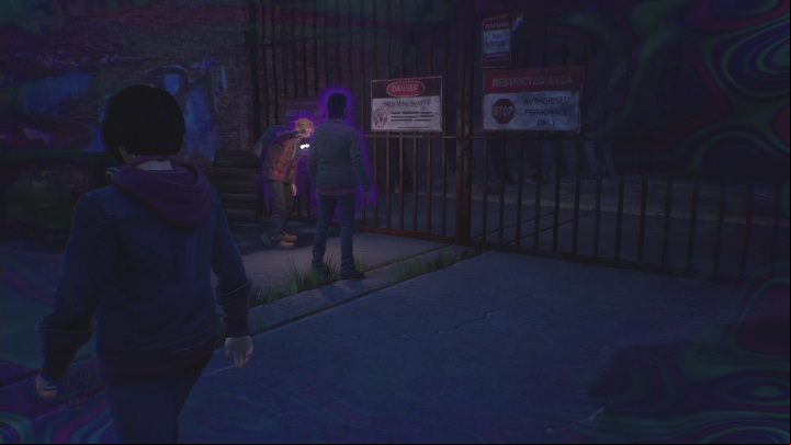 The men will go check the grate, while you can look around the area - Life is Strange True Colors: search for Ethan - walkthrough - Episode 1 Side A - Life is Strange True Colors Guide