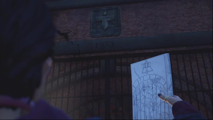 When Alex gets closer to the grate, she'll notice a similarity to the first page of the comic - Life is Strange True Colors: search for Ethan - walkthrough - Episode 1 Side A - Life is Strange True Colors Guide