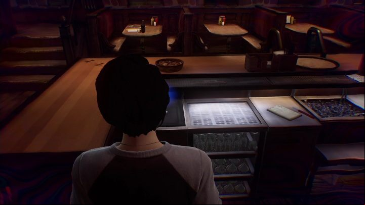 You'll find this secret right behind the bar, after leaving your apartment - Life is Strange True Colors: Episode 2, Memories - list - Memories - Life is Strange True Colors Guide