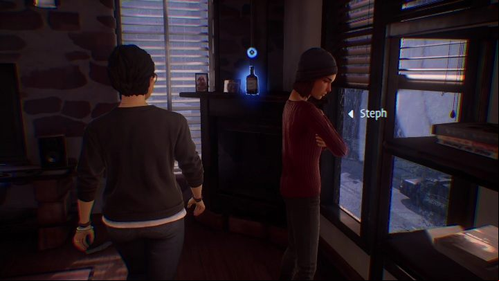 Then you need to examine the glasses and the bottle, the cause of negative emotions - Life is Strange True Colors: Meeting up with Steph - walkthrough - Episode 2 Lanterns - Life is Strange True Colors Guide