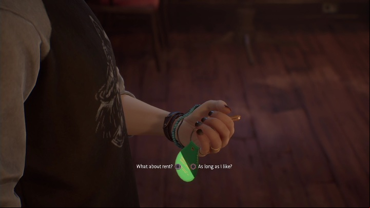 He'll show concern and give you keys to an apartment - Life is Strange True Colors: Time for yourself - walkthrough - Episode 2 Lanterns - Life is Strange True Colors Guide